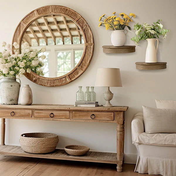 Half Moon Floating Shelves, Set of 2