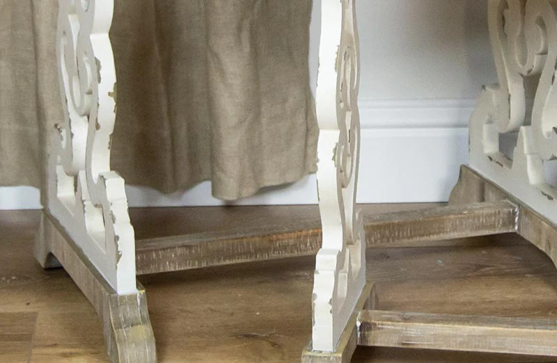 Wooden Scroll Nesting Side Tables