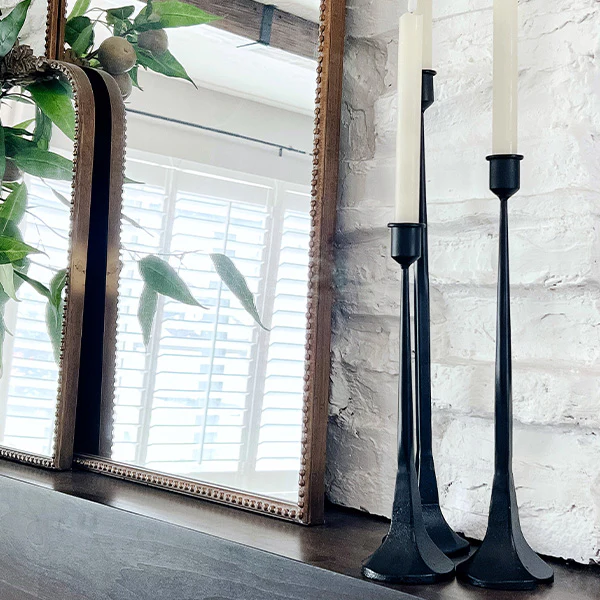 Metal Taper Candle Holders, Set of 3