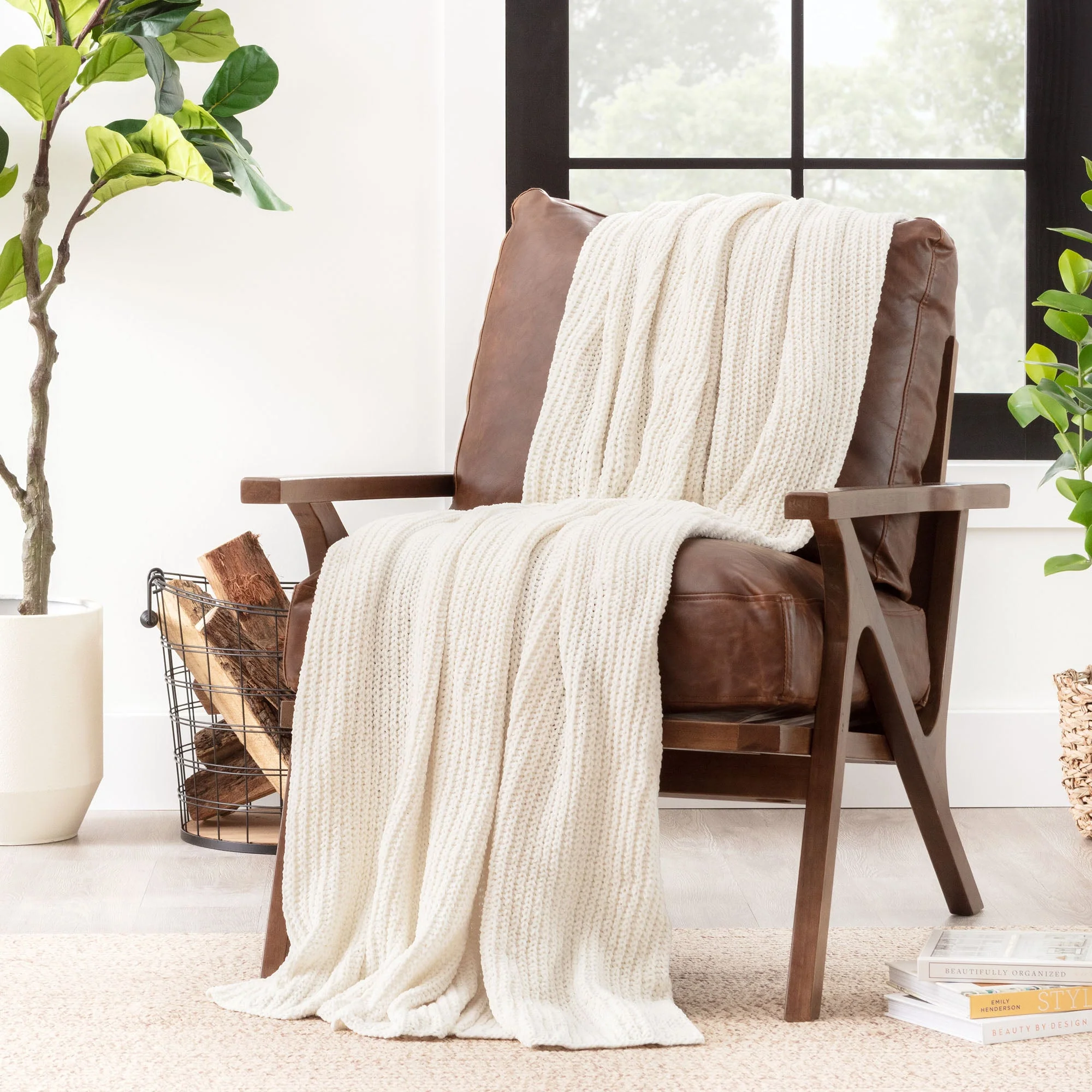 Knit Chenille Throw Blanket