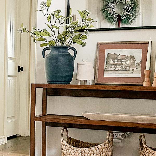 Footed Ceramic Cylinder Canister