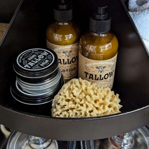 34 Inch Round Rotating 4 Tier Stand