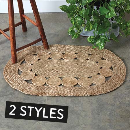 Natural Jute Accent Rug, Pick Your Style