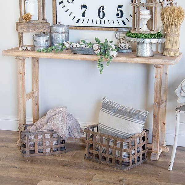 Natural Wood Buffet Table