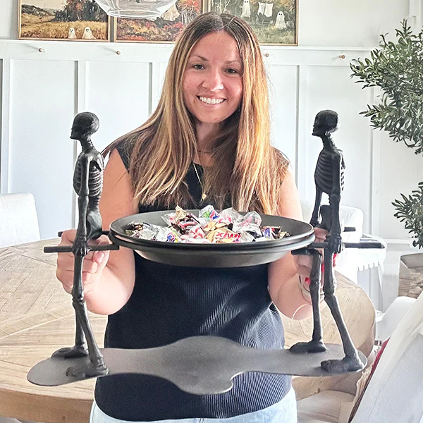 Cast Iron Skeleton Serving Bowl