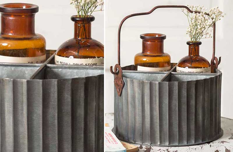 Galvanized Storage Caddy