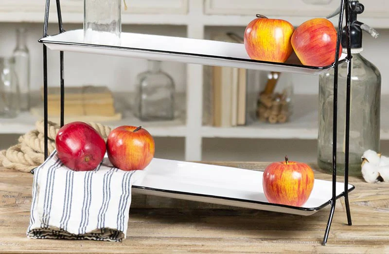 Enamelware Two Tiered Stand