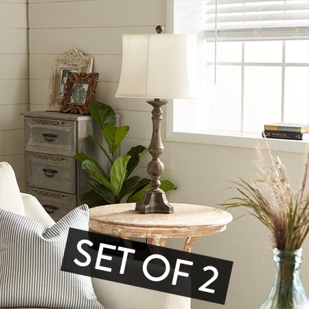 Classic Farmhouse Table Lamps, Set of 2