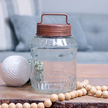 Glass Jar with Copper Lid