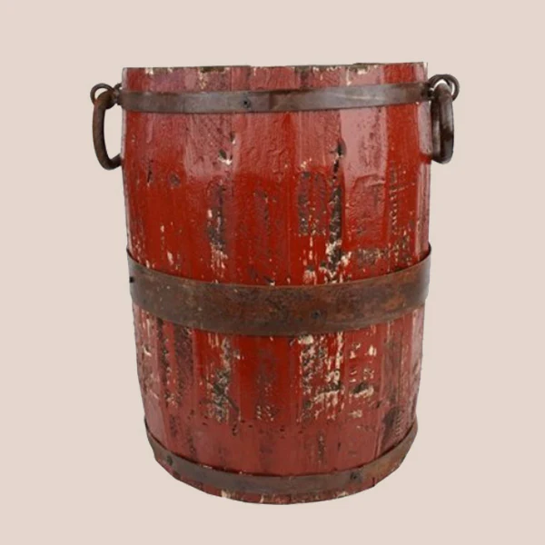 Huge Handmade Spanish Pine Wooden Bucket, Choose Your Color