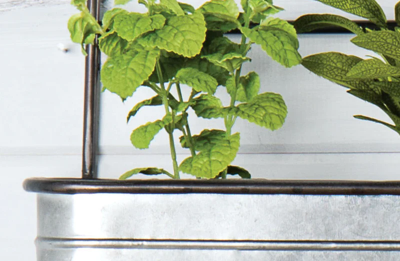 Galvanized Metal Shelf with Towel Bar