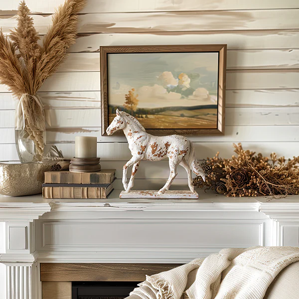 Distressed Roman Horse Statue