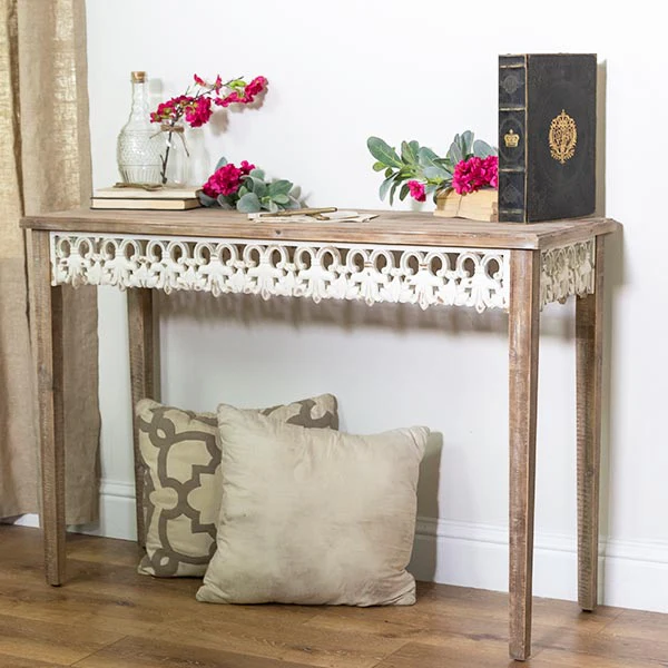 Scalloped Edged Wood Table