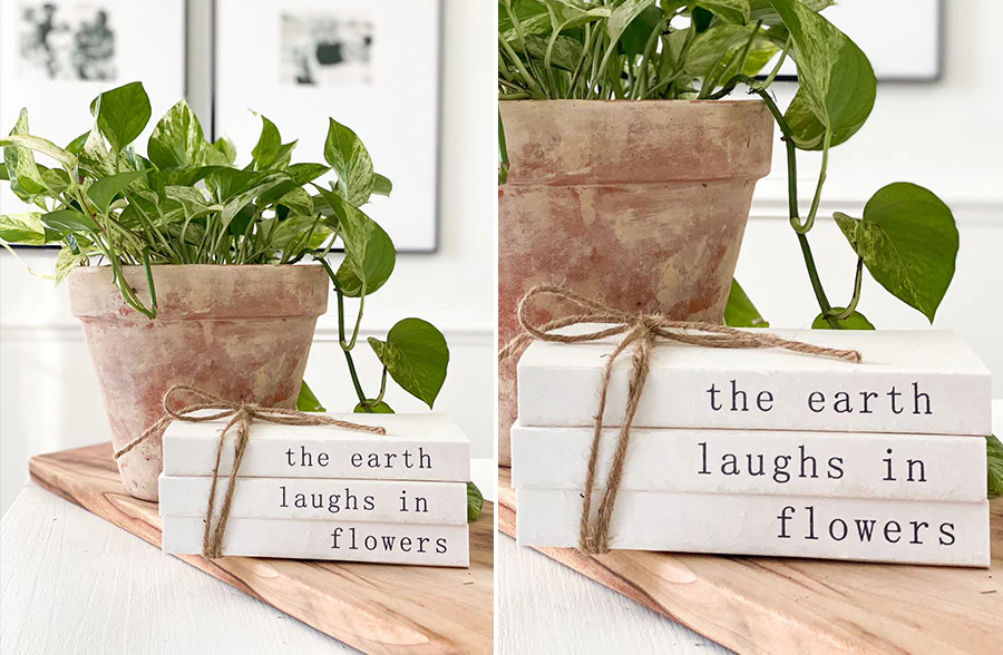 Earth Laughs in Flowers Hand Stamped Book Set