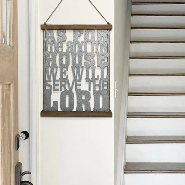Wooden Framed Galvanized Scripture Signs, Pick Your Style