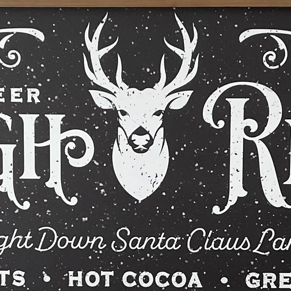 Vintage Inspired Sleigh Rides Christmas Sign