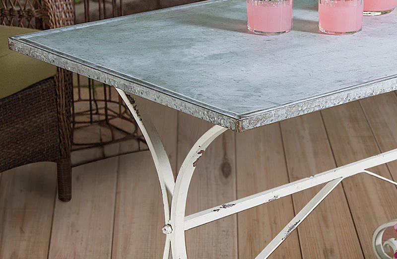 Distressed Galvanized Table