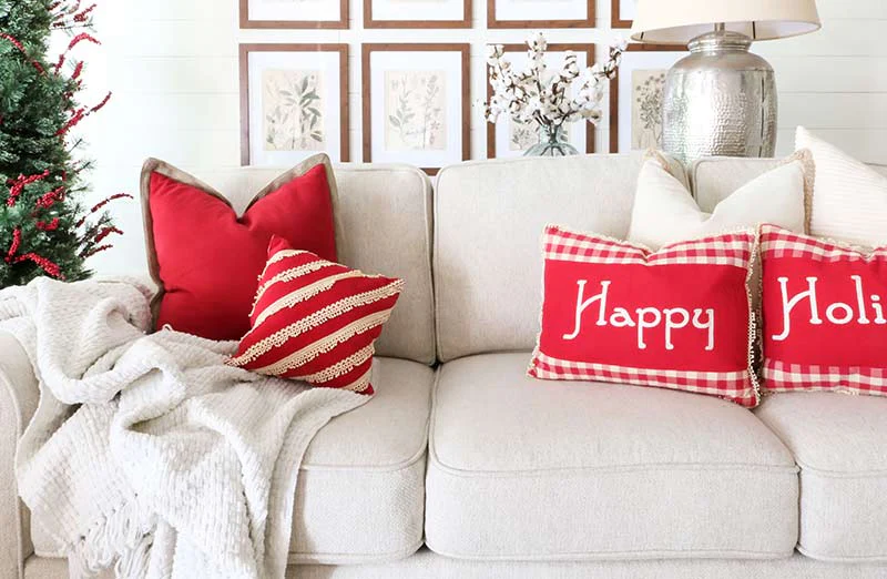 Farmhouse Lace Throw Pillow