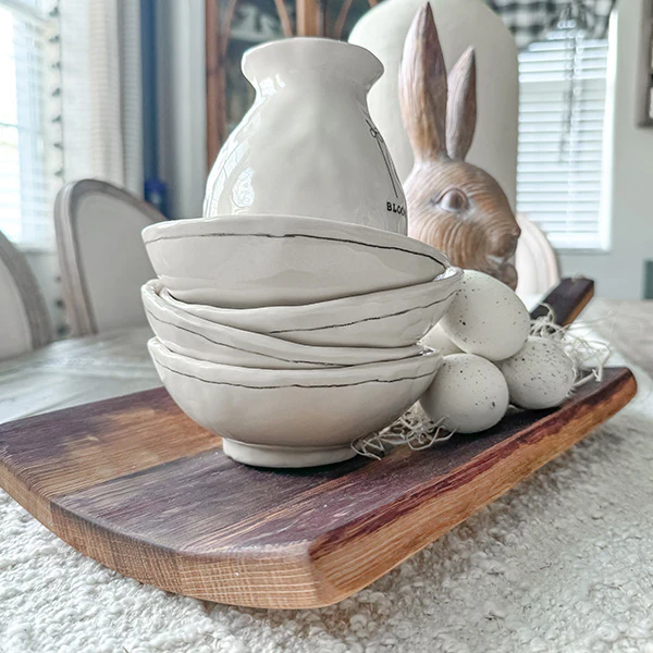 Wine Barrel Wood Charcuterie Board