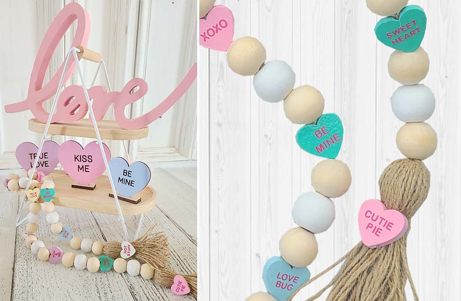 Valentine's Day Beaded Garland, Pick Your Style