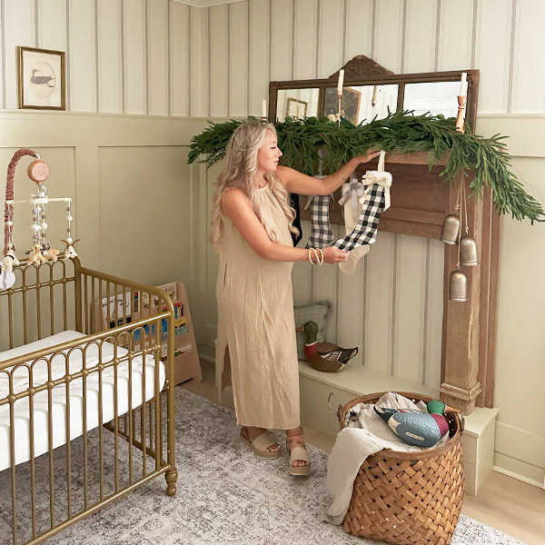 Plaid Christmas Stockings with Bow, Set of 4