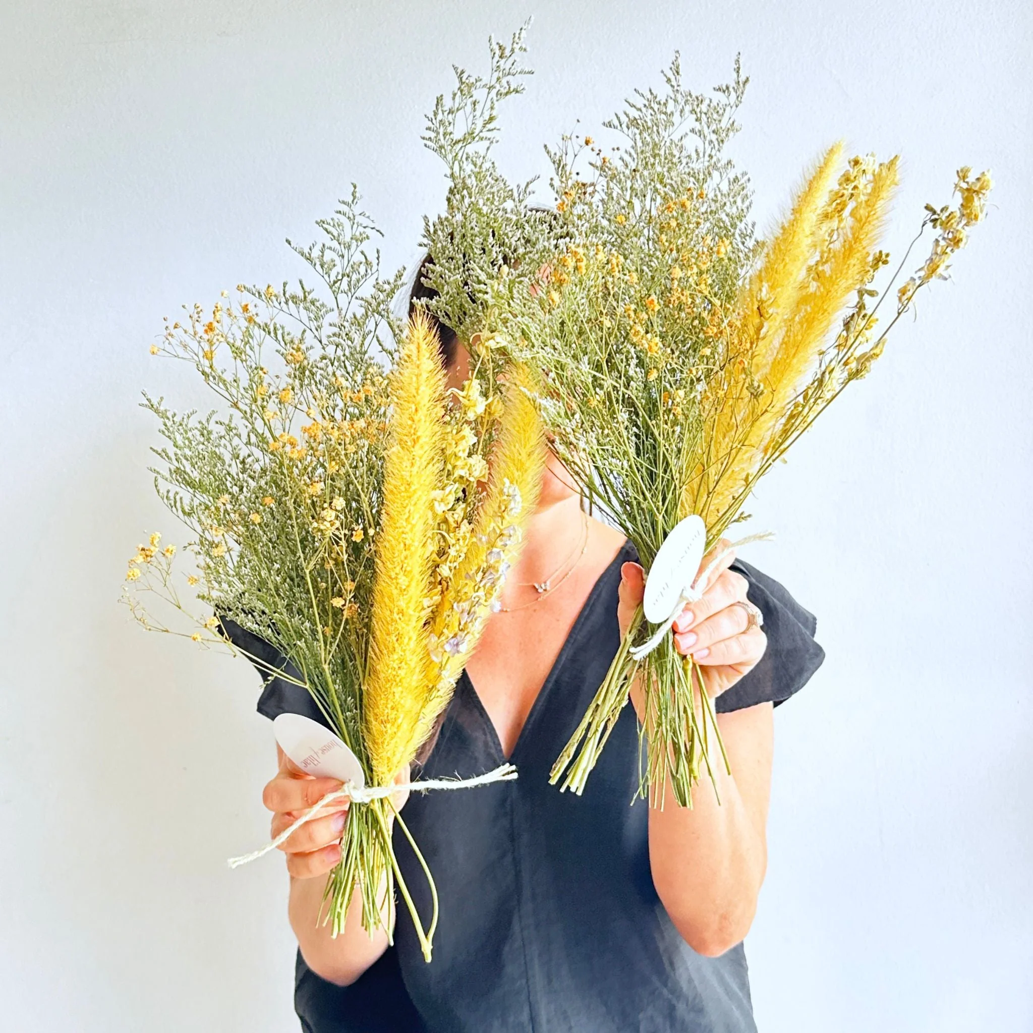 Dried Fountain Grass & Gypso Bouquet