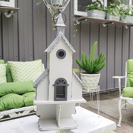 Wooden Church Birdhouse