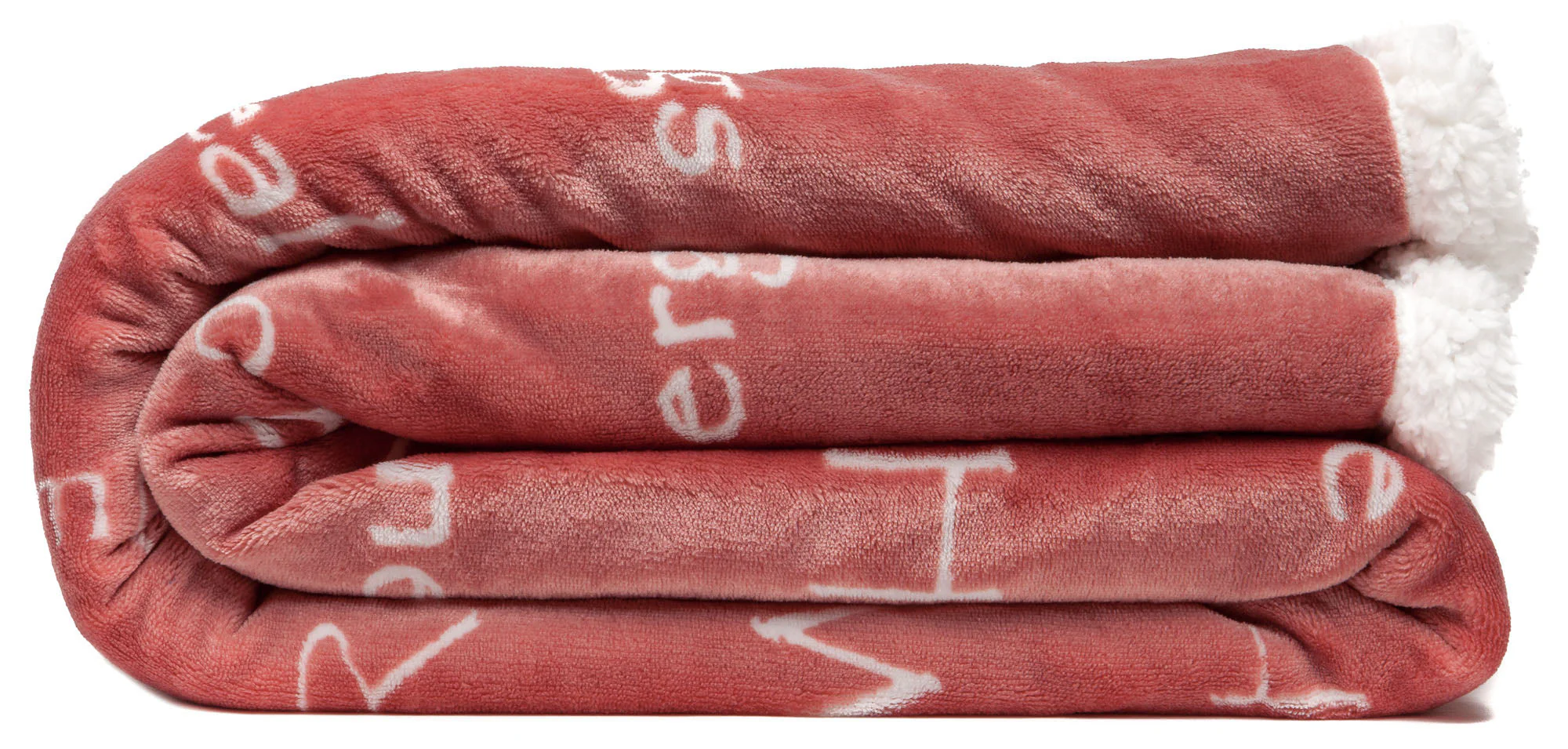 Gift Faux Fur Comfort Words Throw Blanket