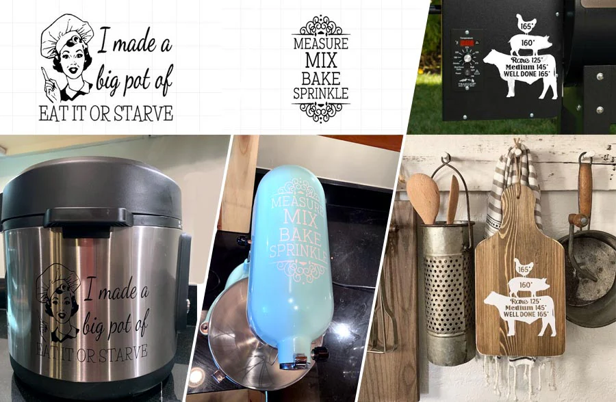 Unique Kitchen Appliance Decals, Set of 3 | Make It Yours