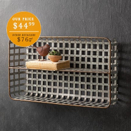 Two-Tier Edison Wall Shelf