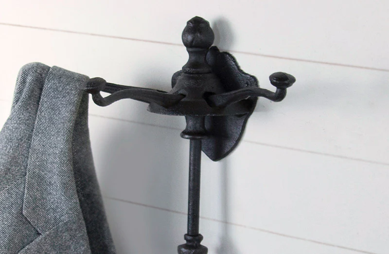 HUGE Cast Iron Triple Wall Hook