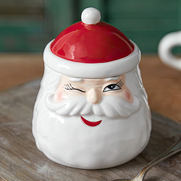 Winking Santa Cream and Sugar, Set of 2