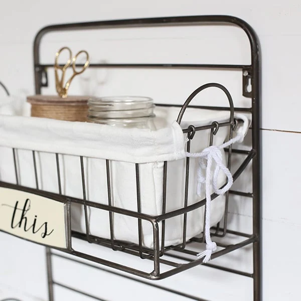 Wall Rack Organizer with 3 Baskets