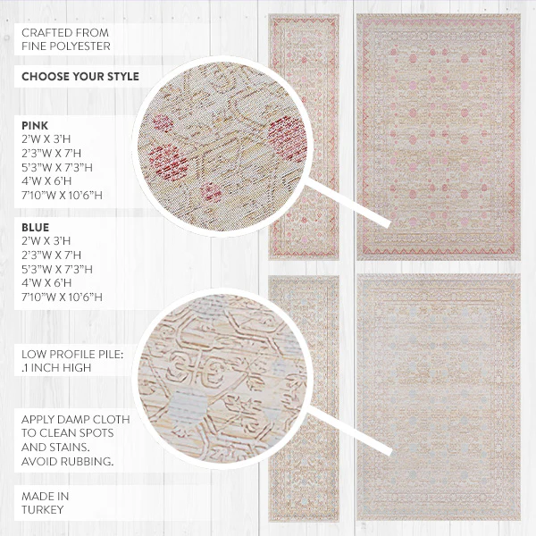 Boho Inspired Area Rug, Choose Your Style