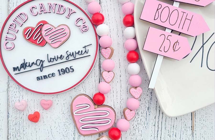 Valentine's Day Beaded Garland, Pick Your Style