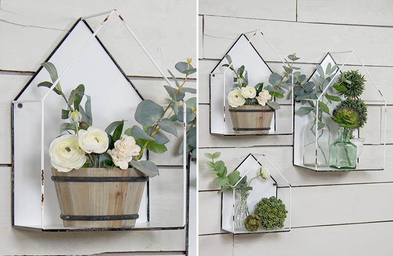 Enamel Home Shelves Set of 3