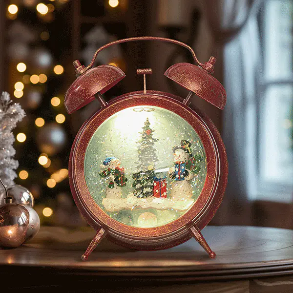 Alarm Clock Light Up Christmas Globe, Choose Your Color