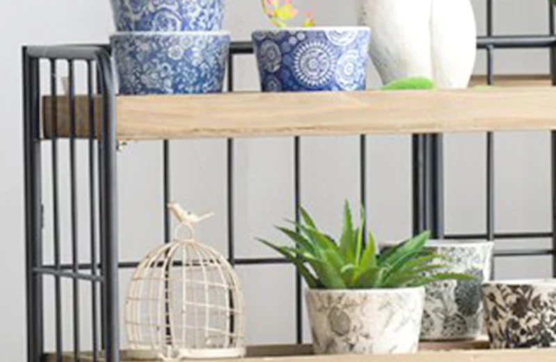 Rustic Cart Shelf with Wheels