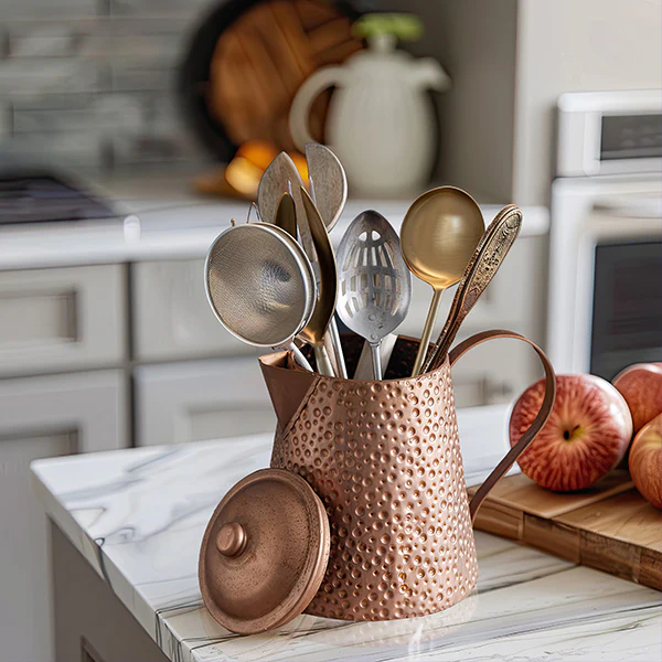 Hammered Copper Finish Decorative Pitcher