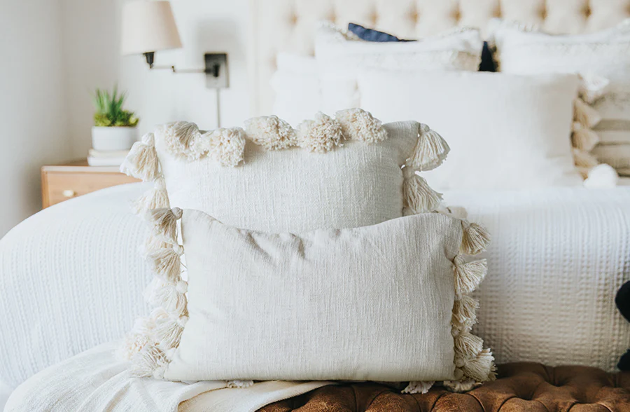 Tassel Edge Pillow, Pick Your Size