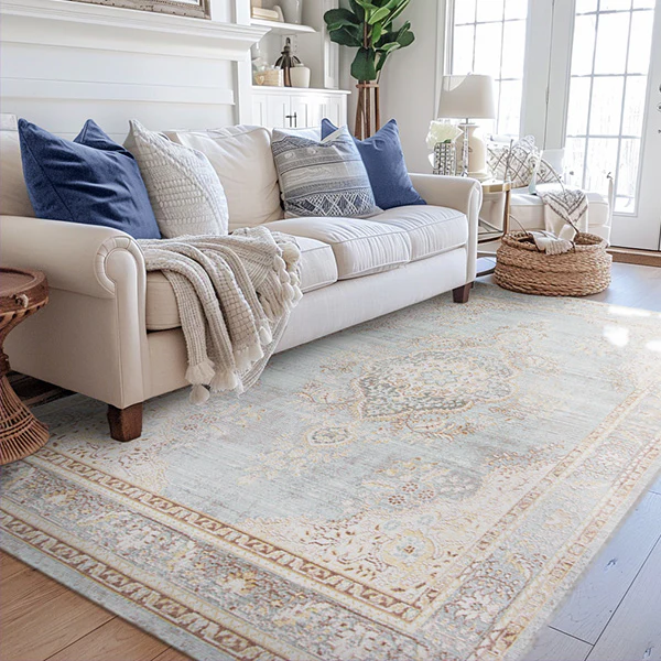 Vintage Baroque Area Rug, Pick Your Size/Style