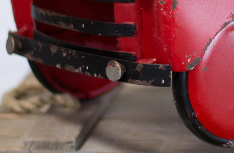 *HUGE* Antiqued Metal Red Truck