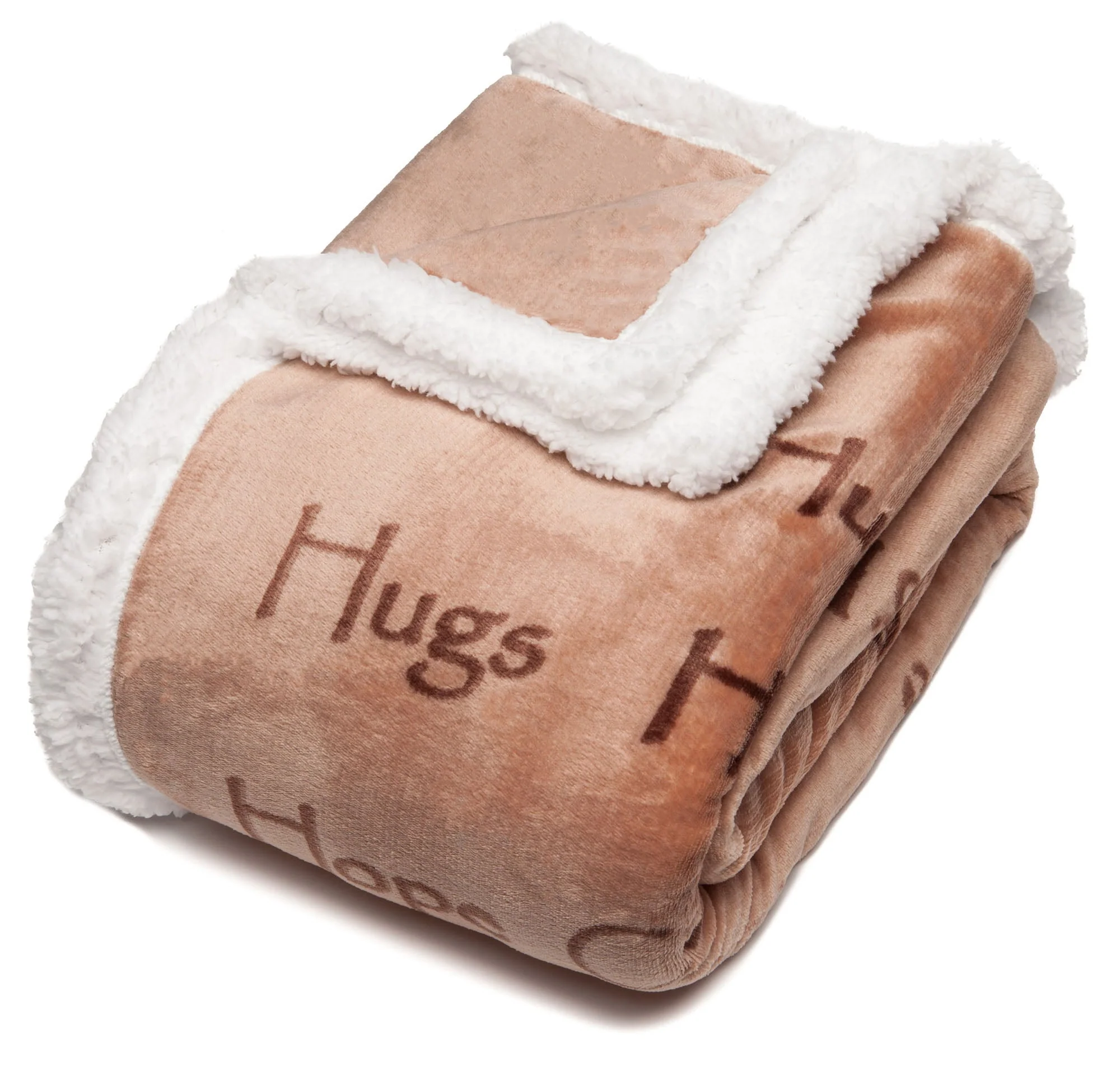 Gift Faux Fur Comfort Words Throw Blanket