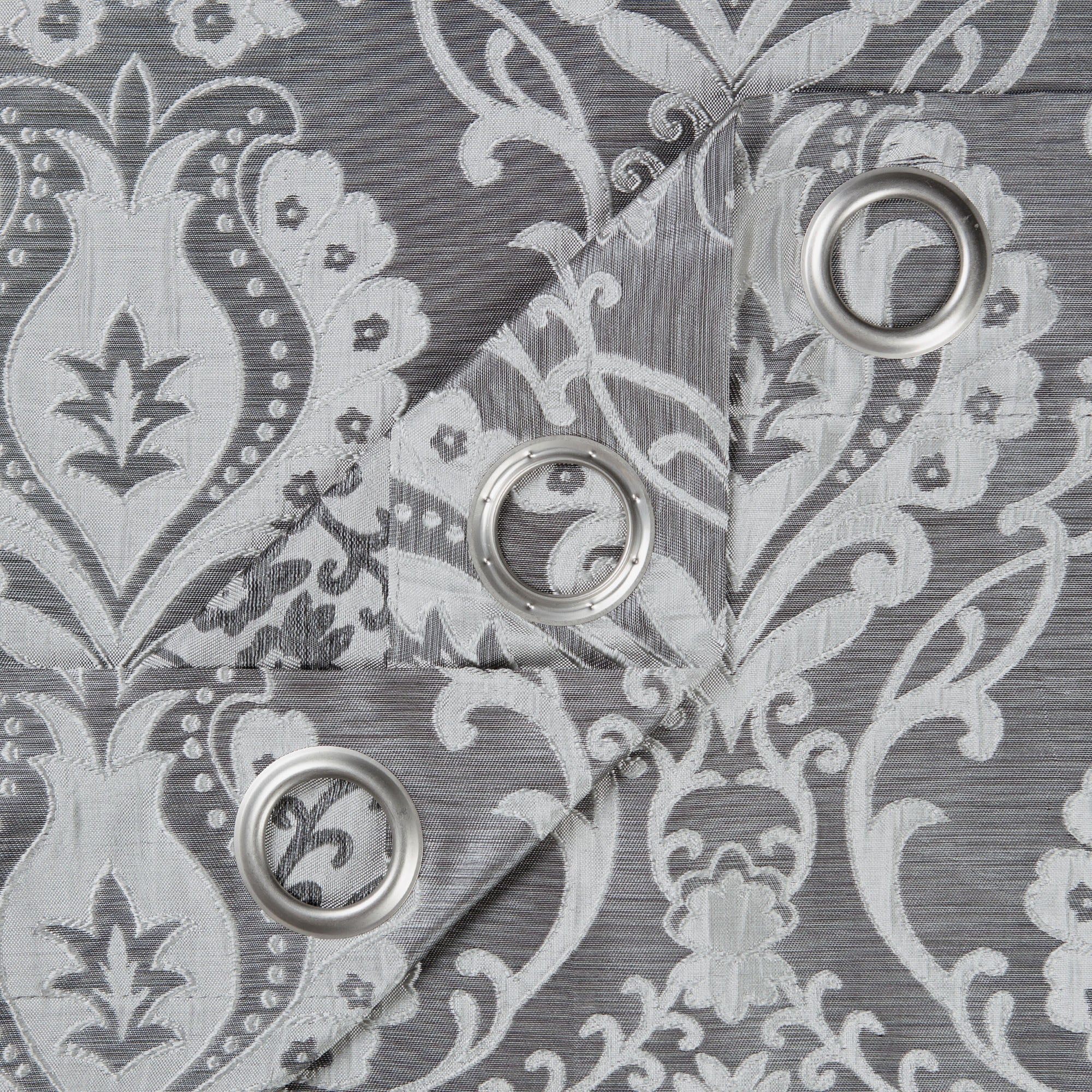 Damask Jacquard Grommet Curtains