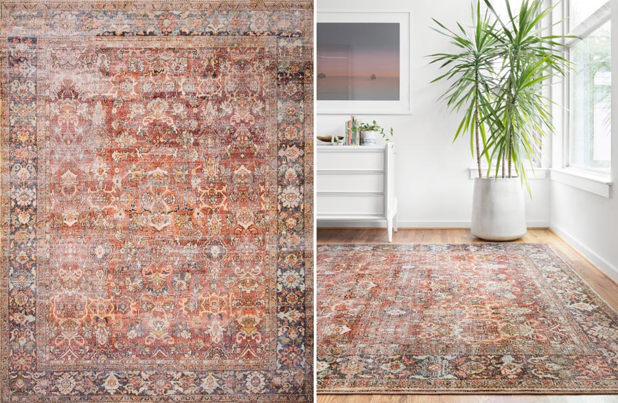 Loloi Spice / Marine Layla Rug, Pick Your Size
