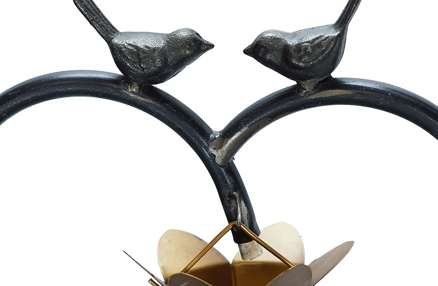 Galvanized Bucket Perched Bird Fountain