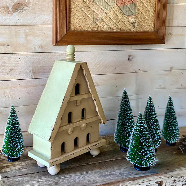 Decorative Distressed Outdoor Wood Birdhouse