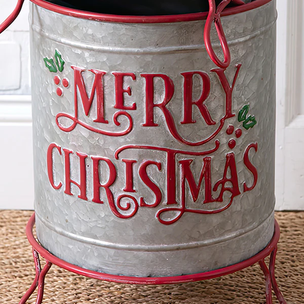 Metal Christmas Storage Containers, Set of Two, Choose Your Style