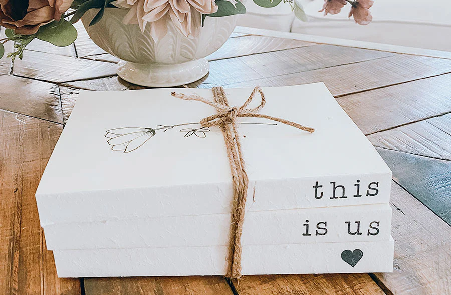 Handstamped This is Us Books