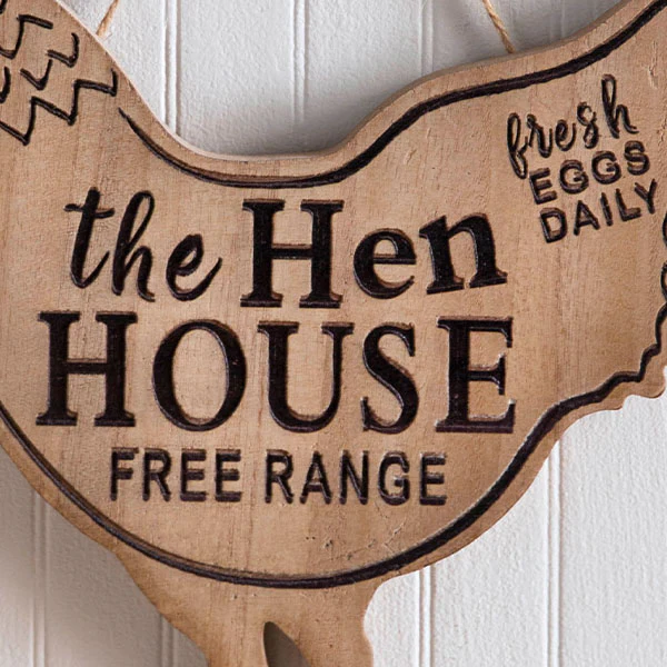 Wooden Chicken Signs, Pick Your Style